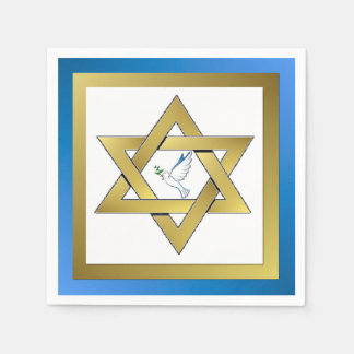 Peace Dove Star Of David Paper Napkin