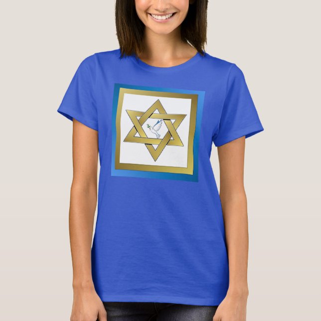 Peace Dove Star Of David T-Shirt (Front)