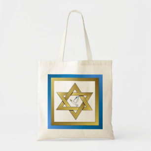 Peace Dove Star Of David Tote Bag