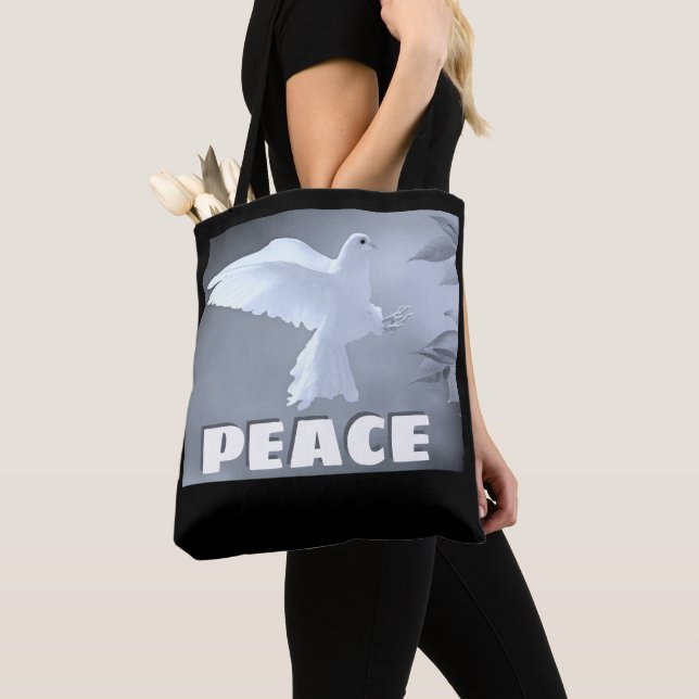Peace - dove Tote (Close Up)