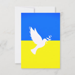 Peace Dove Ukraine Flag Card Freedom - Peace