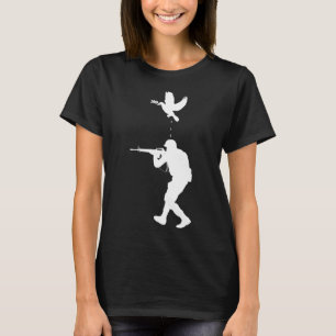Peace Dove vs Soldier Anti War Peace T-Shirt