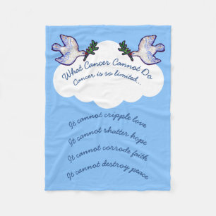 Peace Dove What Cancer Cannot Do Chemo Blanket