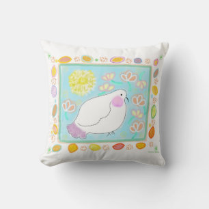 Peace Dove with flowers pillow