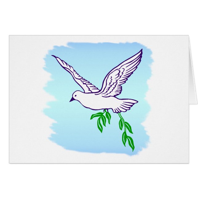 Peace Dove with Olive Branch (Front Horizontal)