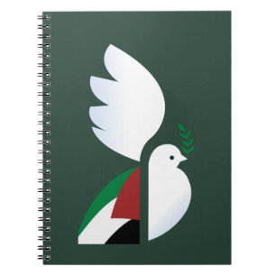 Peace Dove with Palestinian Flag – Solidarity Notebook