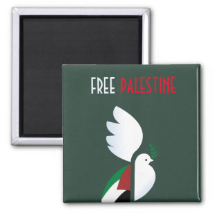 peace dove with the Palestinian flag Magnet