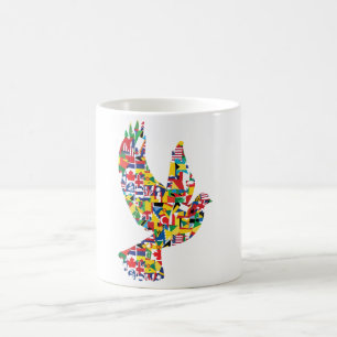 Peace Dove World Flags Coffee Mug
