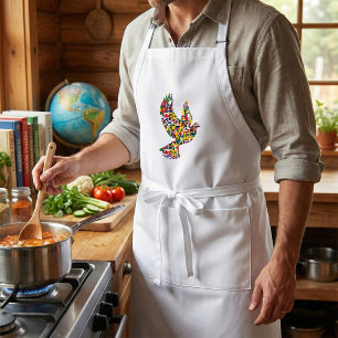 Peace Dove World Flags Standard Apron