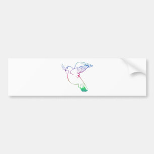 PEACE DOVES BUMPER STICKER