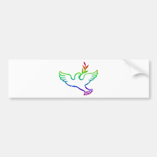 PEACE DOVES BUMPER STICKER