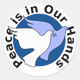 Peace Doves Classic Round Sticker