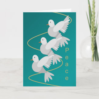 Peace doves holiday card