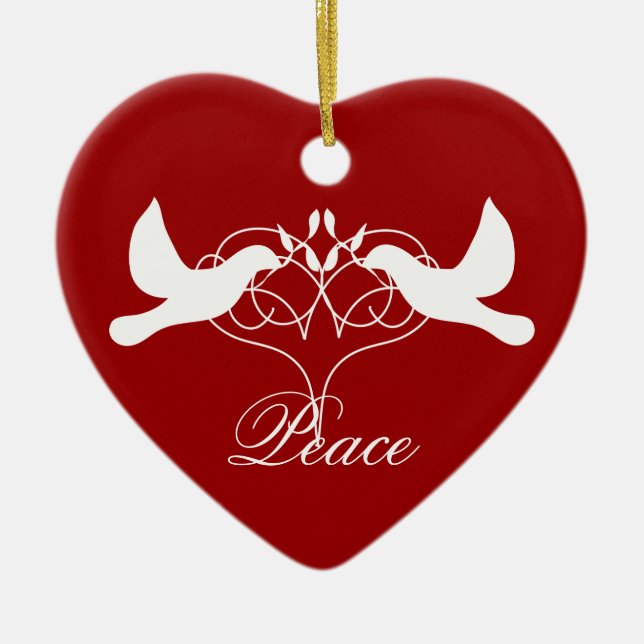 Peace Doves Ornament (Front)