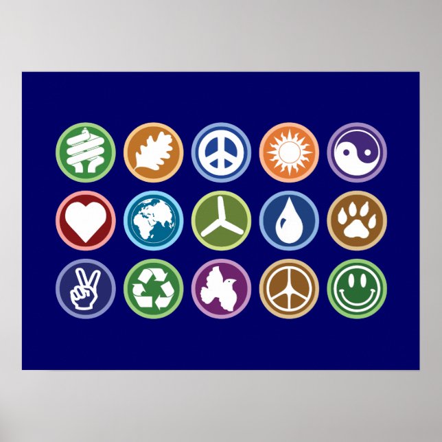 Peace / Eco Symbols Poster (Front)