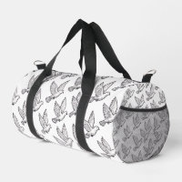 Peace Elegance White Graceful Dove Pattern Wedding