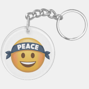 Peace Emoji Key Ring