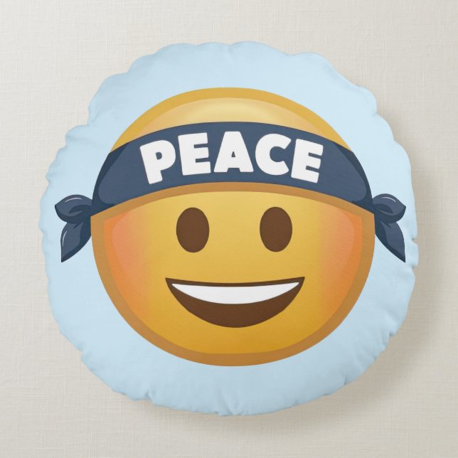Peace Emoji Round Cushion (Front)