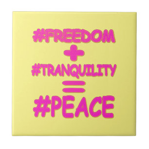 "PEACE EQUATION" Cute Design. Buy Now Tile