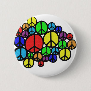 Peace Everywhere! 6 Cm Round Badge