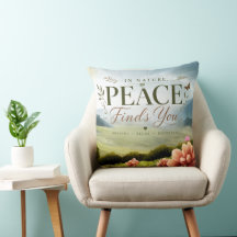 Peace Finds You Inspirational Throw Pillow