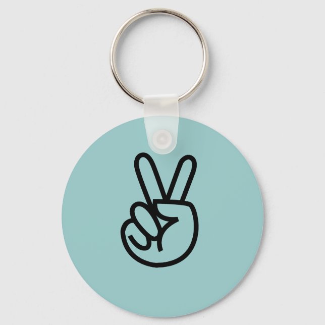 Peace Fingers Key Ring (Front)