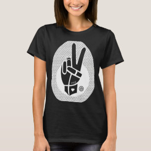 Peace First Peace Hand Sign White T-Shirt