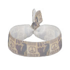 Peace Fist Artisan Crochet Print Elastic Wristband