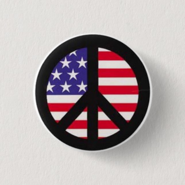 Peace Flag 3 Cm Round Badge (Front)