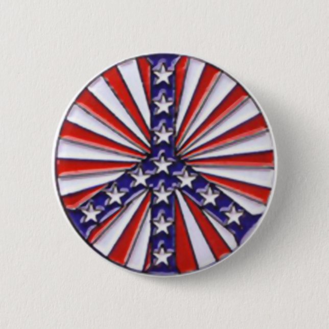 Peace Flag 6 Cm Round Badge (Front)