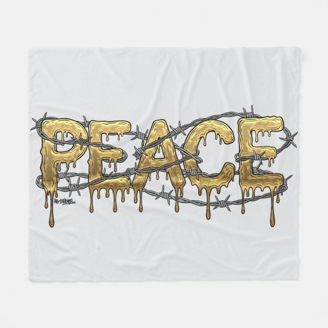 Peace Fleece Blanket (Front (Horizontal))
