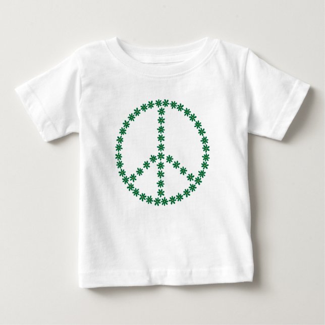 Peace Floral Baby T-Shirt (Front)