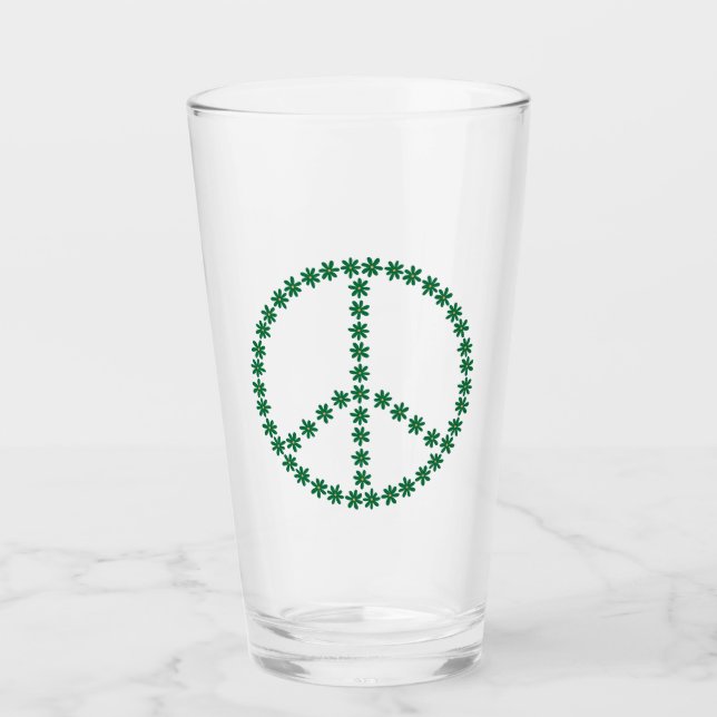 Peace Floral Glass (Front)