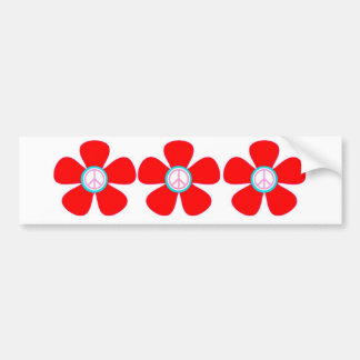 Peace Flower Bumper Sticker