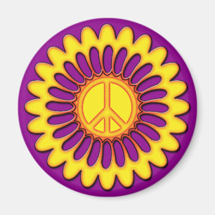 PEACE FLOWER MAGNET