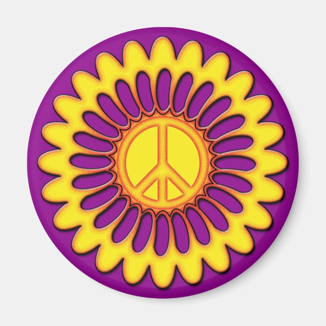 PEACE FLOWER MAGNET (Front)