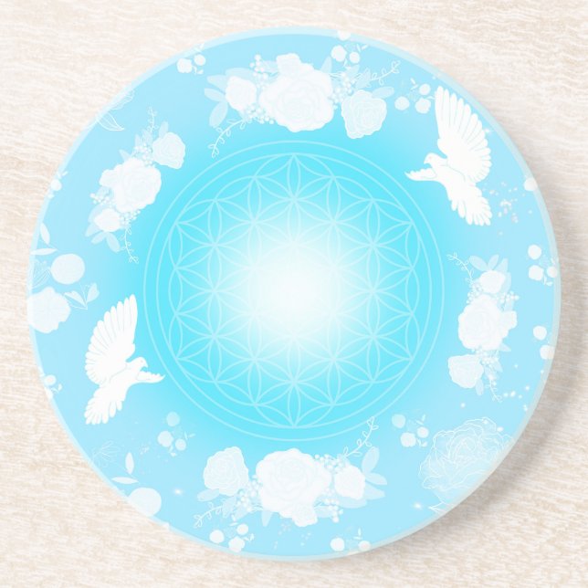 Peace – Flower of Life Coaster (Front)