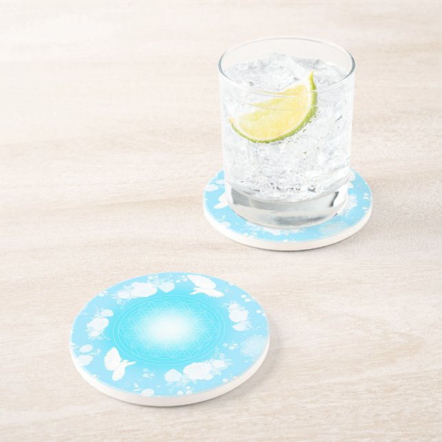 Peace – Flower of Life Coaster (Side)