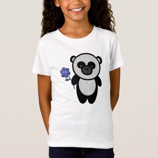 Peace Flower Panda T-Shirt (Front)