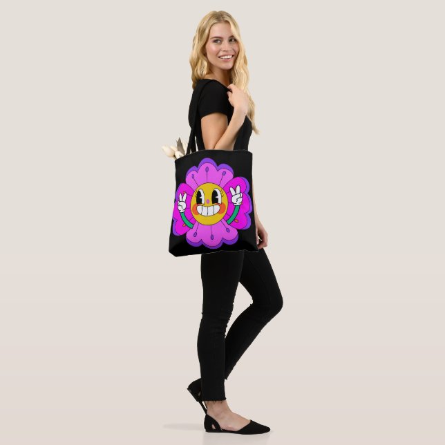 Peace Flower Tote bag (On Model)