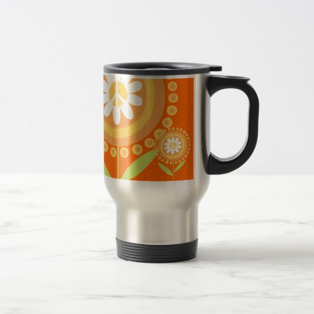 Peace Flower Travel Mug (Right)