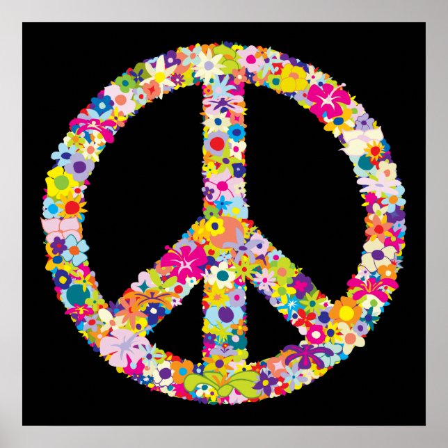 Peace Flowers Poster (Front)