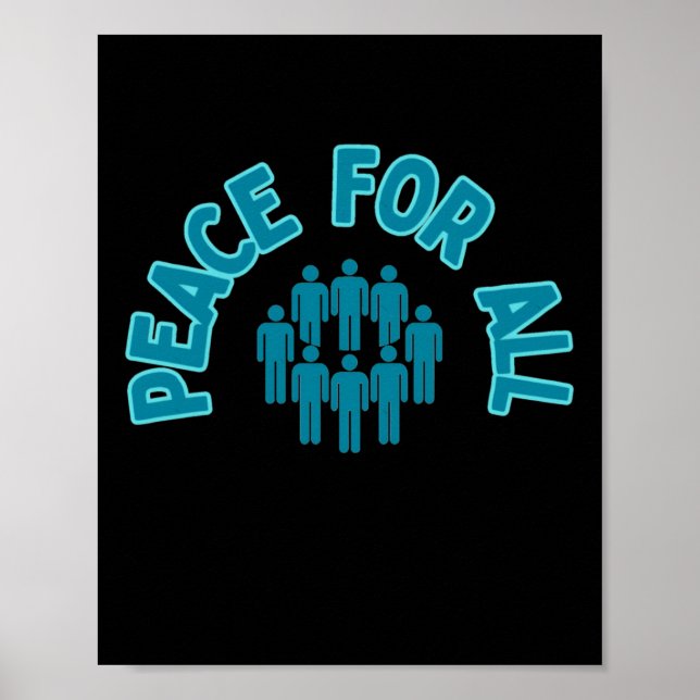 Peace For All Sticker Peace Sticker One World  Poster (Front)