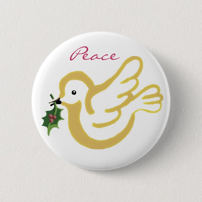 Peace for Christmas 6 Cm Round Badge (Front)