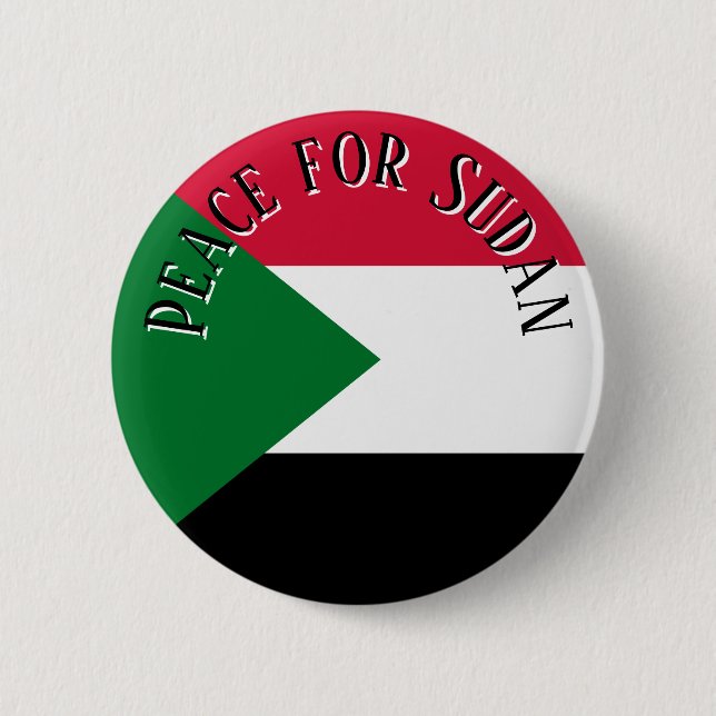 Peace for Sudan Button Pin  Solidarity & Awareness (Front)