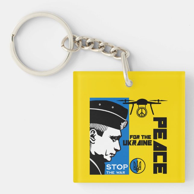 Peace For The Ukraine Key Ring (Front)