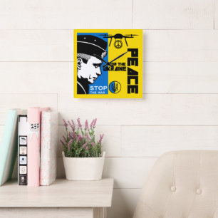 Peace For The Ukraine Square Wall Clock