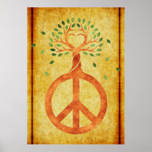 Peace For Trees - Flower Power Heart 1 Poster