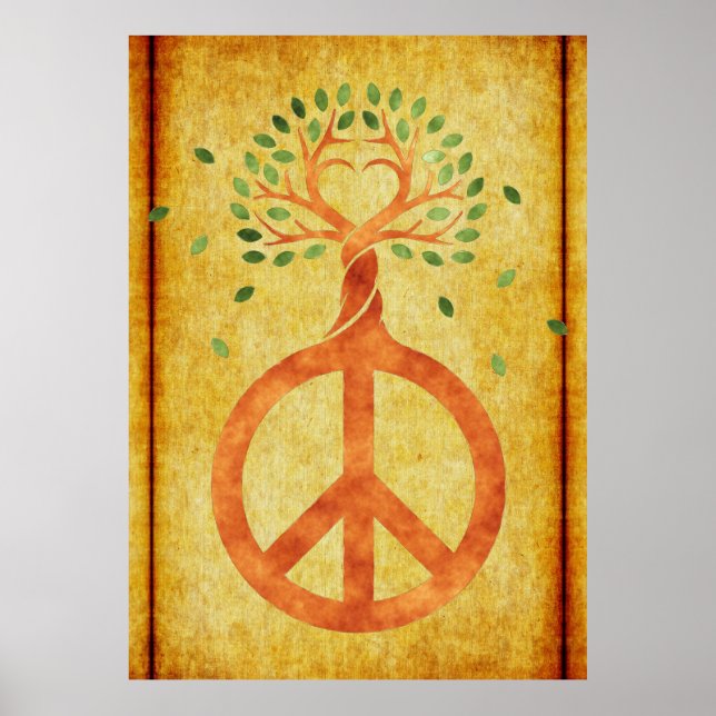 Peace For Trees - Flower Power Heart 1 Poster (Front)