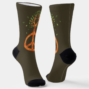 Peace For Trees - Flower Power Heart 1 Socks